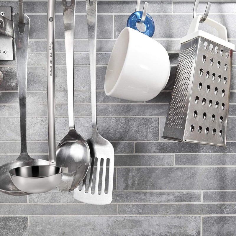 meekoo 3 Pieces Stainless Steel Ladle Soup Handle Ladle with Pouring Rim for Kitchen Cooking Soup Sauce(4 oz) - Image 5